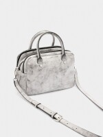 Bolso Bowling Efecto Craquelado crudo