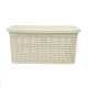 Set x2 Caja simil ratán 4 lts BEIGE