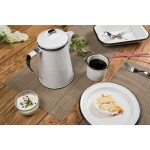 TAZA 85ML D6x4.5CM ACERO VITRIFICADO BLANCO C/ BORDE NEGRO CINSA TAZA 85ML D6x4.5CM ACERO VITRIFICADO BLANCO C/ BORDE NEGRO CINSA