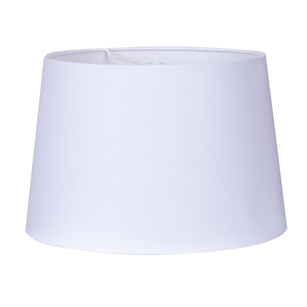PANTALLA LINO BLANCO CILINDRO
