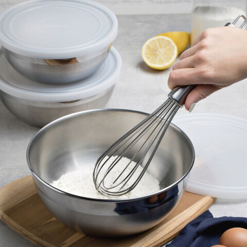 Juego de 3 bowl redondos con tapa, modelo FREEZINOX -TRAMONTINA TF0280