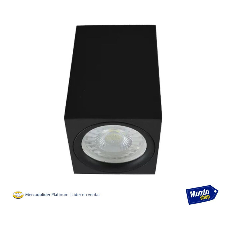 Aplique Exterior Jardin Bidimensional Rectangular Gu10 Luz Negro