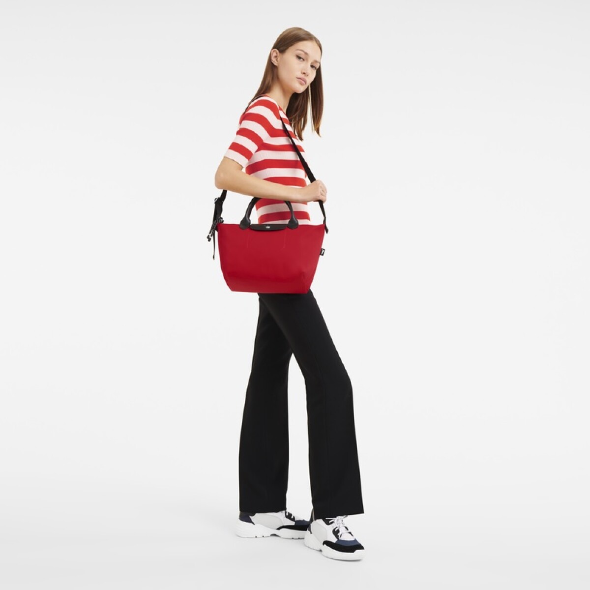 Longchamp -Cartera de cuero, Le pliage Xtra - Rojo 