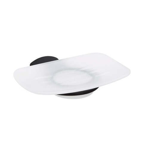 Jabonera Negro Mate Con Plato Epuyen Fv Base: 45X70 Vaso: 102X119 000