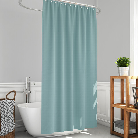 Cortina de Baño Home Class Dobby con Argollas 180 x 180 cm MENTA