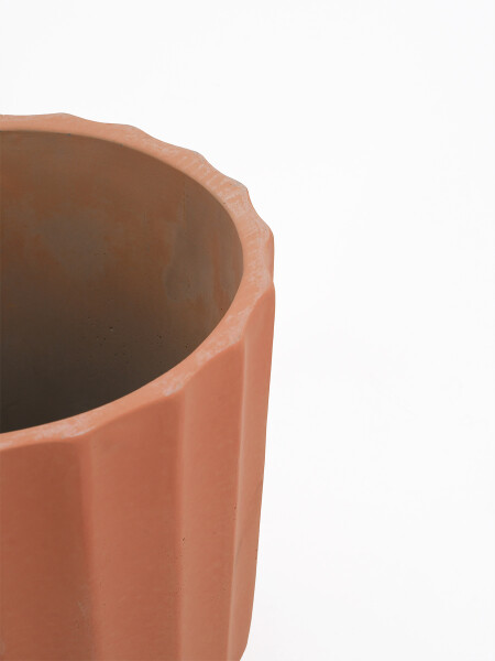 MACETA DECORATIVA CURVA LADRILLO