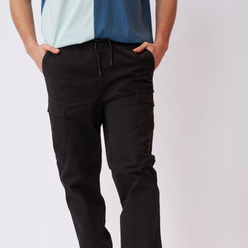 Babucha Hom.Gab.Cargo N+R25 Negro