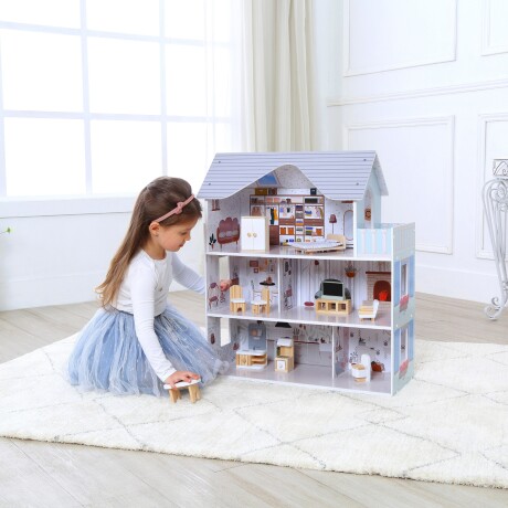 Casita de Muñecas Extra Grande incluye 11 muebles y 4 accesorios - Sarah Doll House Casita de Muñecas Extra Grande incluye 11 muebles y 4 accesorios - Sarah Doll House