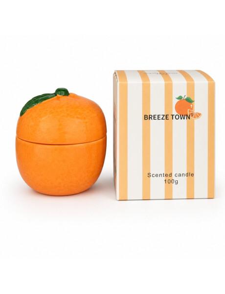 VELA AROMATICA DE FRUTA CON TAPA NARANJA VELA AROMATICA DE FRUTA CON TAPA NARANJA