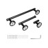 Set Accesorios De Baño Toallero Juego De 4 Piezas De Acero Inoxidable Negro Set Accesorios De Baño Toallero Juego De 4 Piezas De Acero Inoxidable Negro