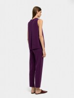 Top Fluido Liso burdeos