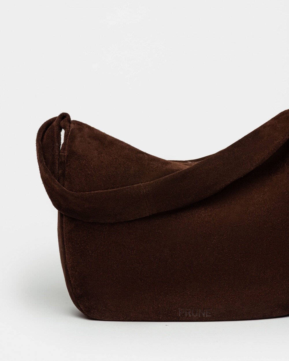 Bolso Nicky en cuero gamuza Chocolate