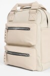 Mochila doble bolsillo beige