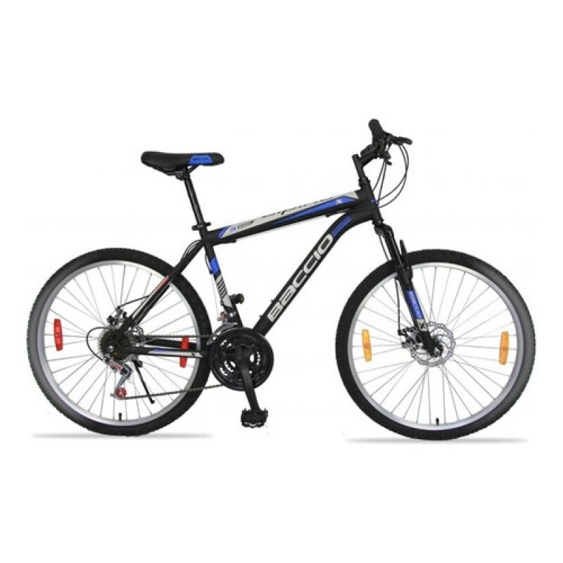 Bicicleta Montaña Baccio Alpina X Man rodado 26" con 21 cambios Negro/azul