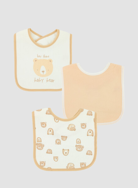 Set 3 babero para bebe baby bear Rosado