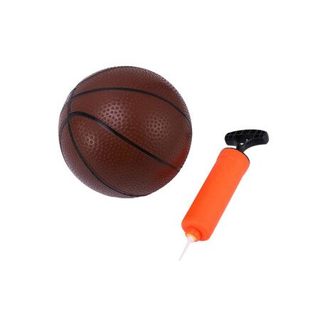 Aro de basquetbol con pelota e inflador para puerta Negro