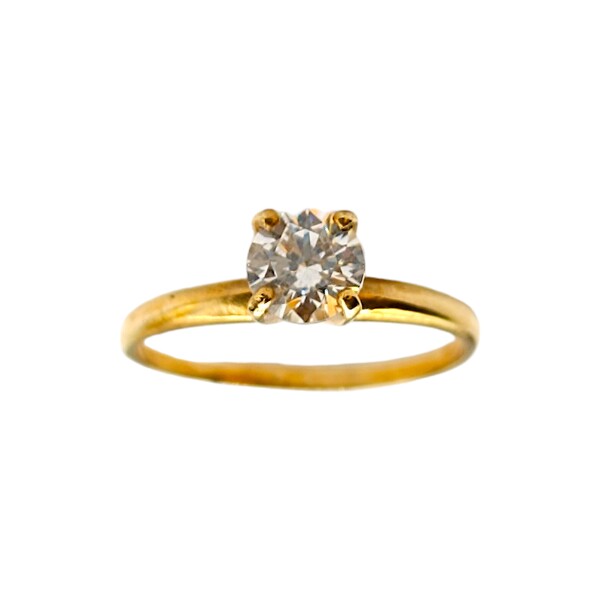 Anillo Solitario-Oro bajo-Piedra zirconia-AN8055 conpiedra