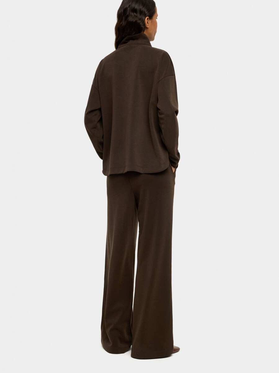 Sudadera Con Botones Tacto Suave marron