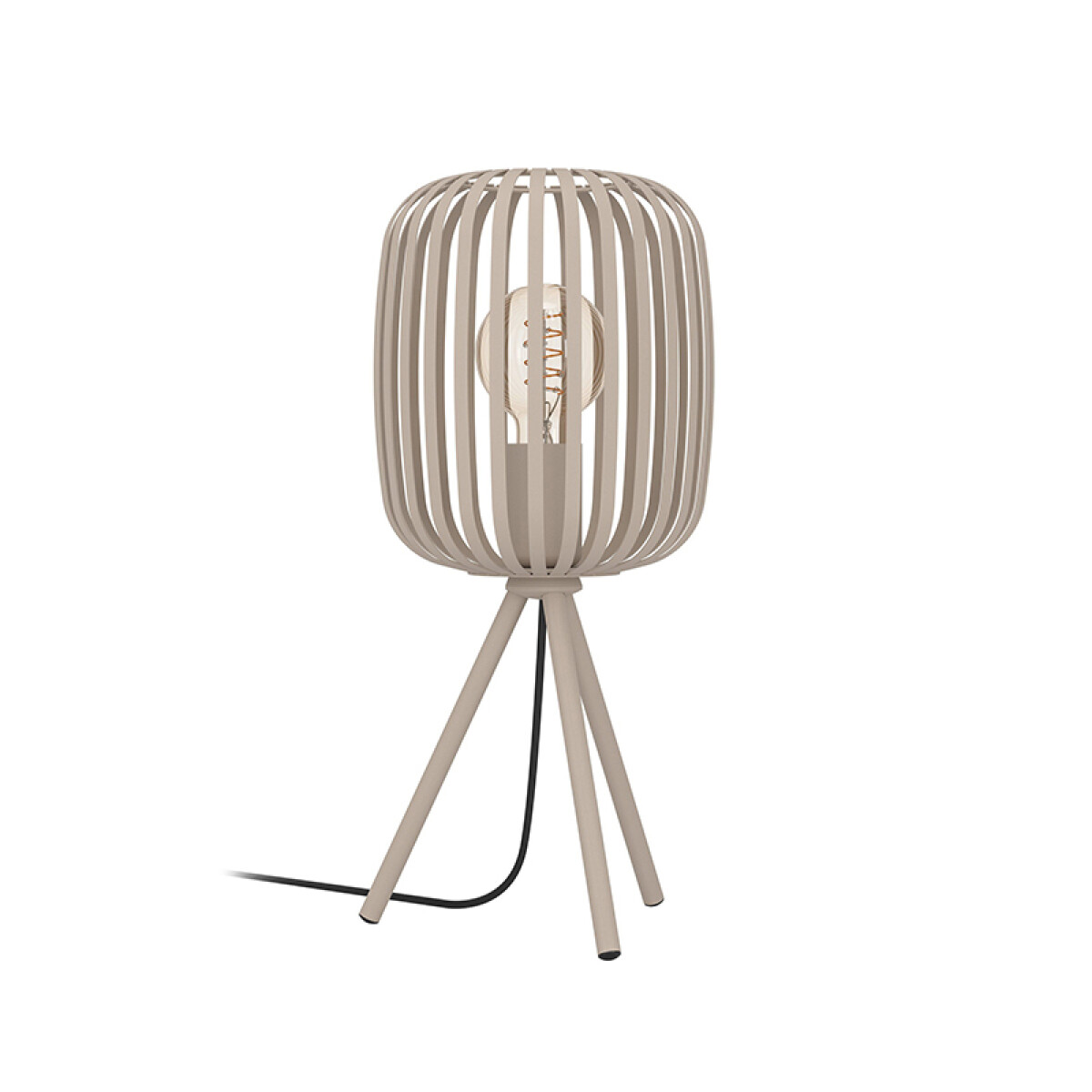 Lámpara de mesa E27 acero beige Ø20cm ROMAZZINA - EG6028 