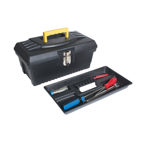 Caja de herramientas valija con bandeja 43,4 x 24,4 x 20,4 cm NEGRO