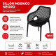 Set x4 Sillón reforzado Mosaico NEGRO