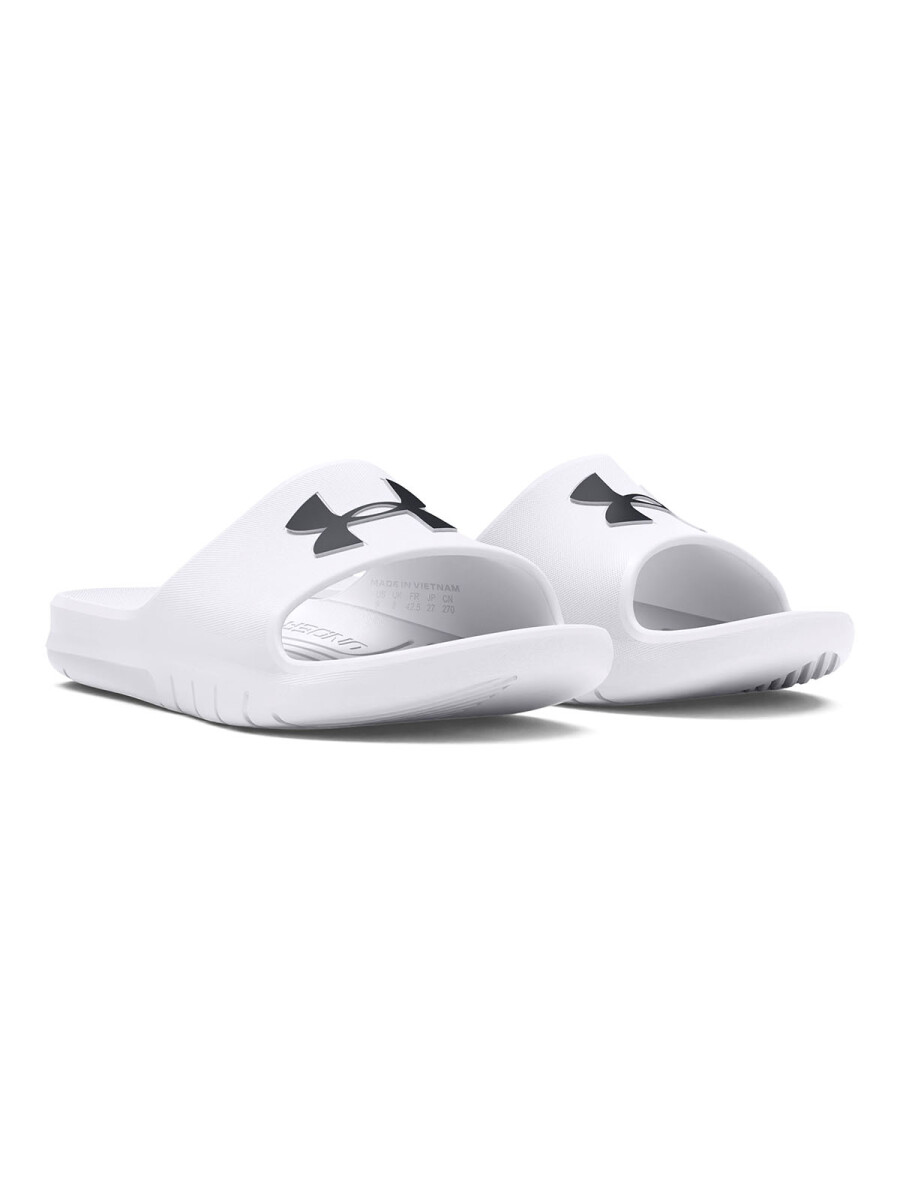 Ojota Chinela Under Armour SL de Hombre - 3021286-100 - Blanco-negro 