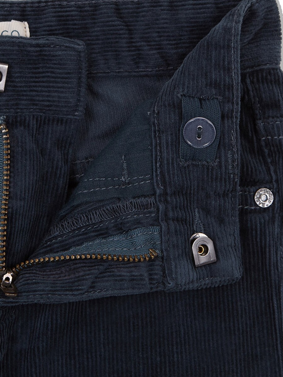 Pantalon 5 Bolsillos De Pana Petroleo