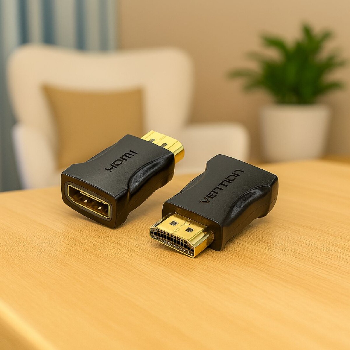 ADAPTADOR HDMI MACHO A HEMBRA VENTION - NEGRO 
