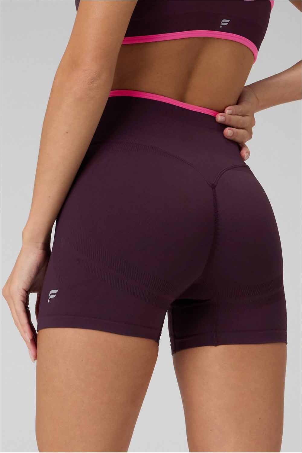 Shorts Seamless Scrunch Short 4" Mujer Oxblood/Pink Crush