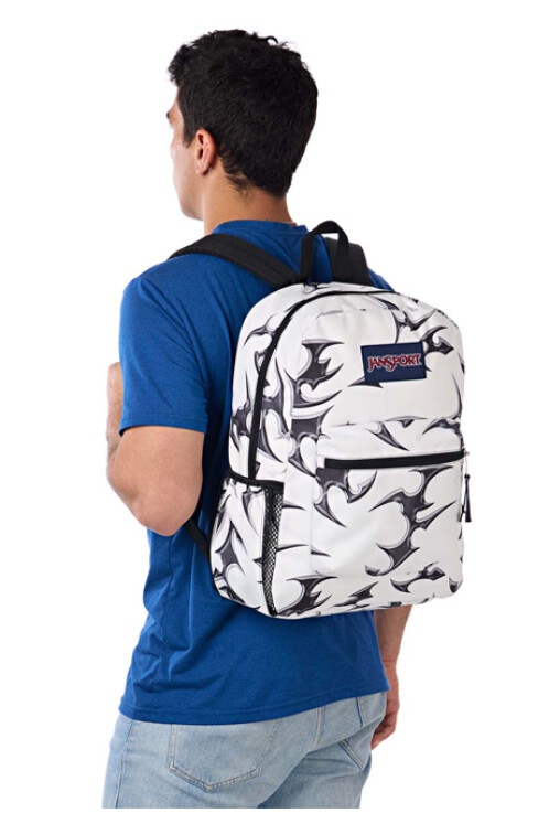 MOCHILA JANSPORT CROSS TOWN CYBER SILVER WHITE