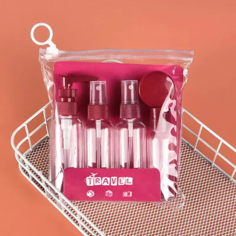 Set de frasquitos para viaje en estuche Bordeaux