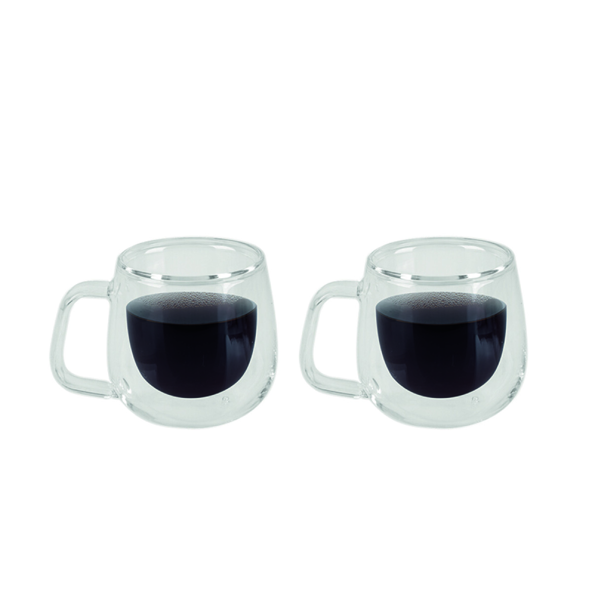 Juego 2 tazas de vidrio doble para té o capuccino - TF6618 