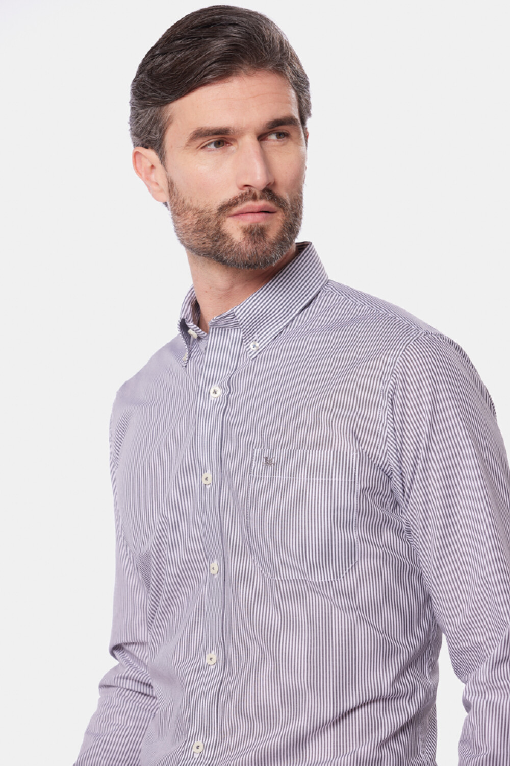 CAMISA SPORT A RAYAS Azul