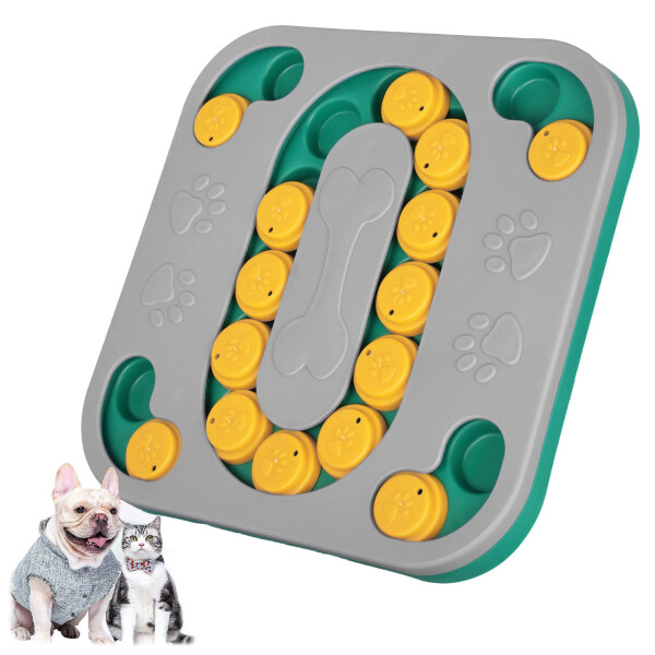 Juguete Para Perro Puzzle Interactivo Come Lento Mascotas Variante Color Gris