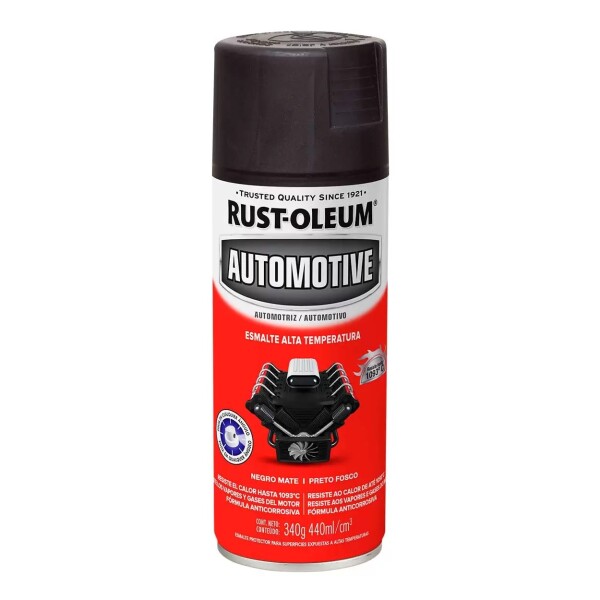 Esmalte Aerosol Alta Temperatura Para Autos Negro Mate 340Gr Rust Oleum Esmalte Aerosol Alta Temperatura Para Autos Negro Mate 340Gr Rust Oleum