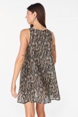Vestido Diario Estampa Negro
