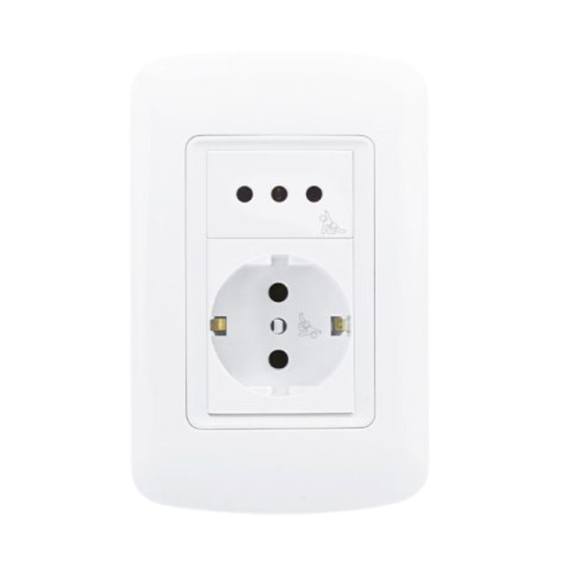 PLAQUETA 3 EN LINEA + SHUCKO BLANCO MOLVENO Plaqueta 3 En Linea + Shucko Blanco Molveno