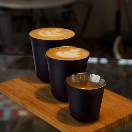 Taza pocillo de acero doble pared - 80ml Negro