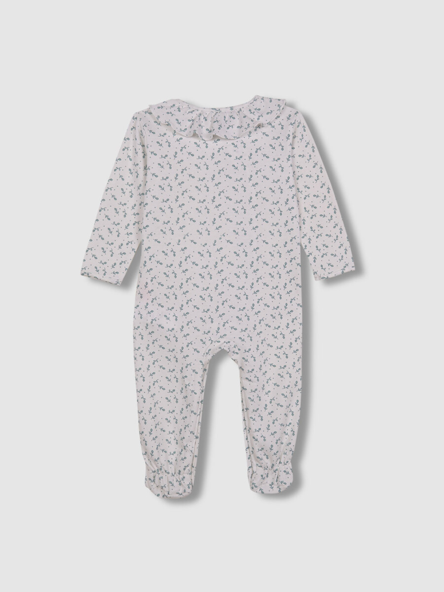 Pijama Estampado Florecitas Verde