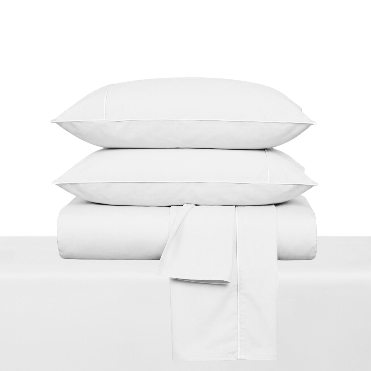 Juego de Sabana King Finezza 400 Hilos - Pilar - Blanco 