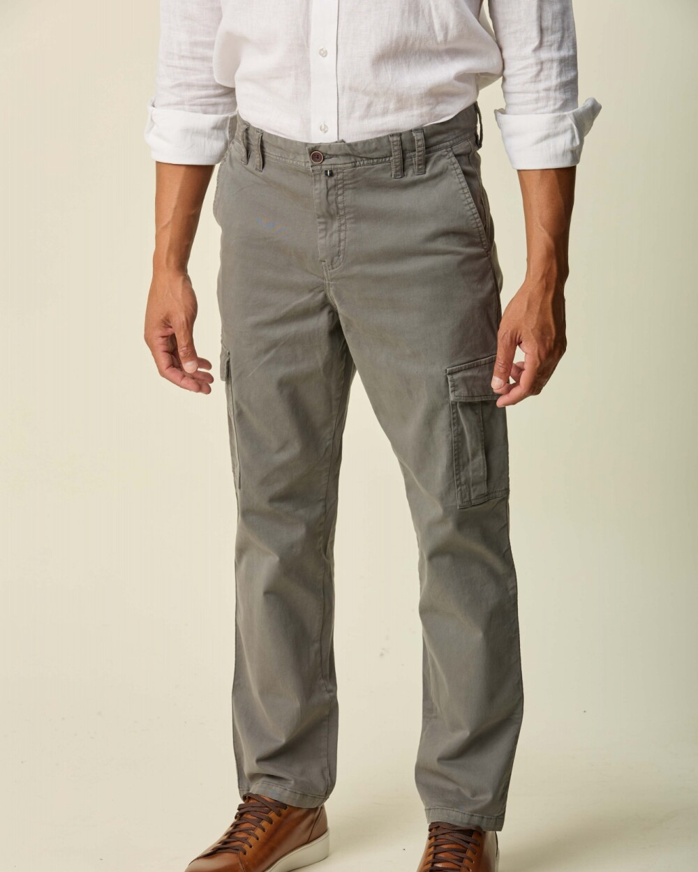 Pantalón Cargo Algodón Gris