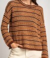 Sweater Rayado Texturado Ocre
