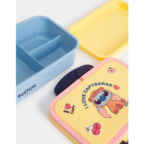 Lunchera Plástica ''stitch Capybara'' Combinacion Bicolor