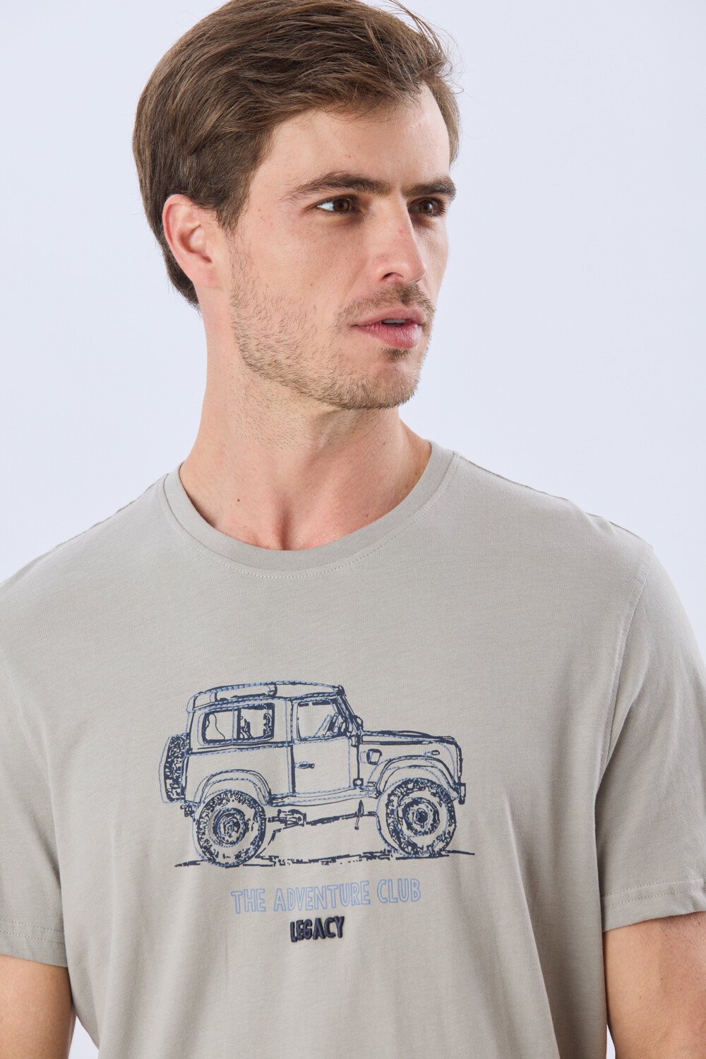 REMERA ESTAMPADA DE ALGODÓN Khaki