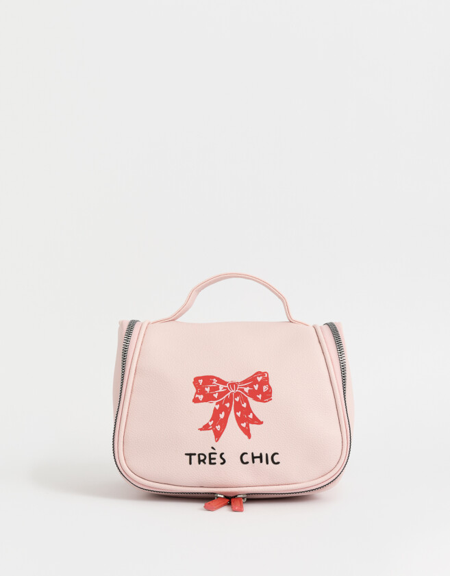 Porta Cosméticos Estampados Necessaires - Rosa Viejo