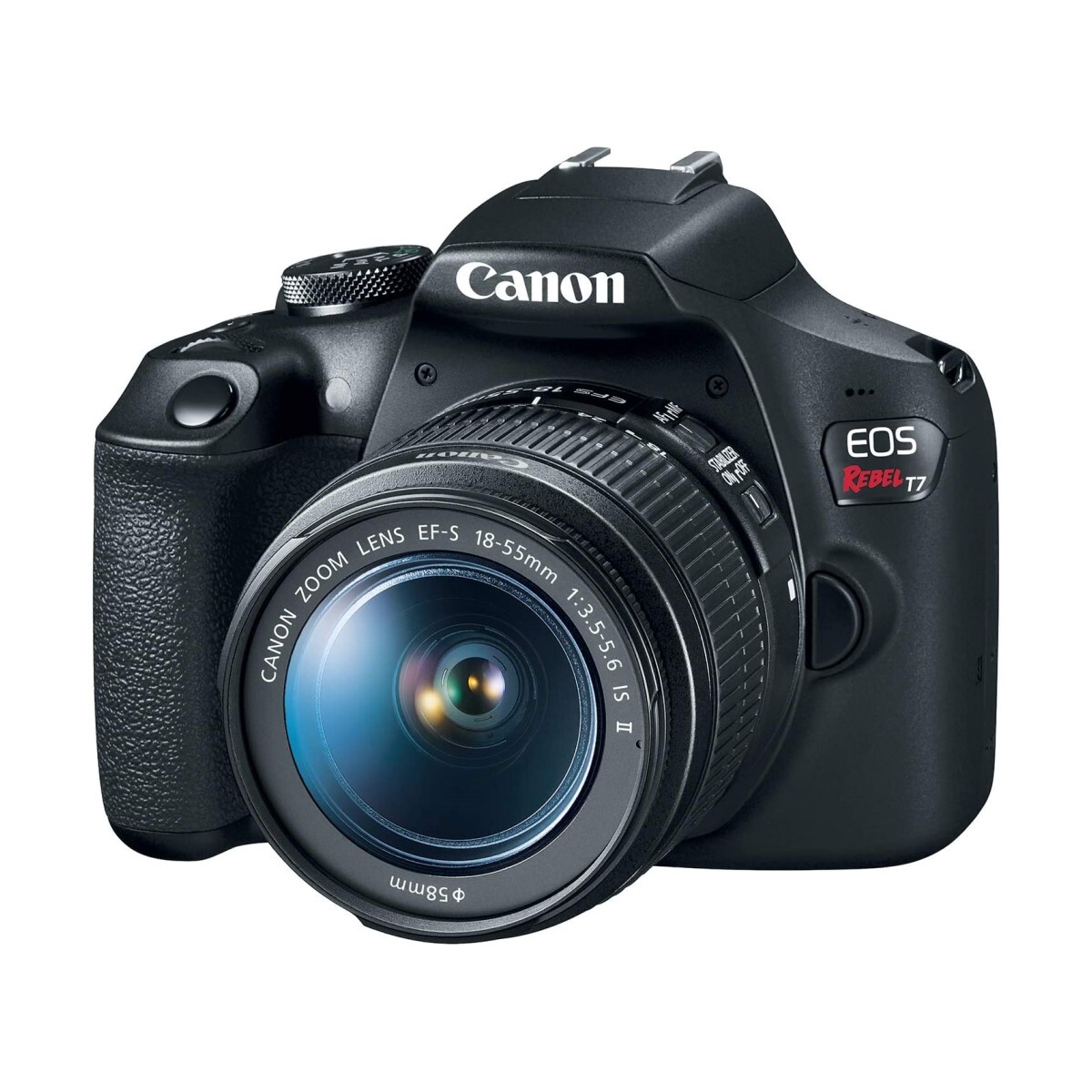 Kit cámara digital canon rebel t7 (eos 2000d) + lente 18mm-55m 24mp - Negro 