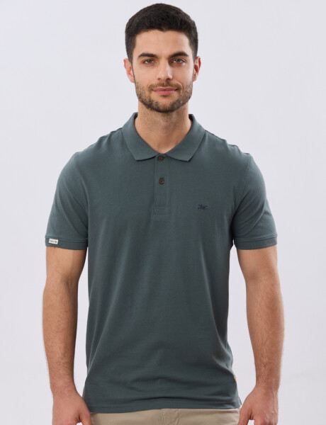 REMERA POLO LISA JERSEY Petroleo