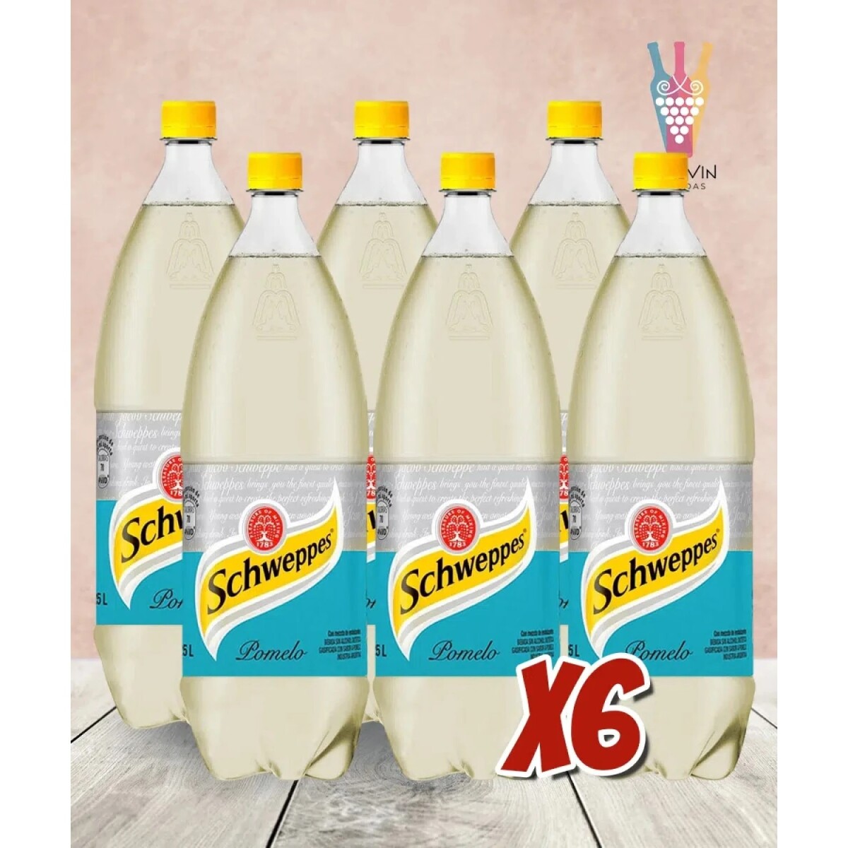 Funda X 6 Unidades Schweppes Pomelo sin Azúcares 1.5L 