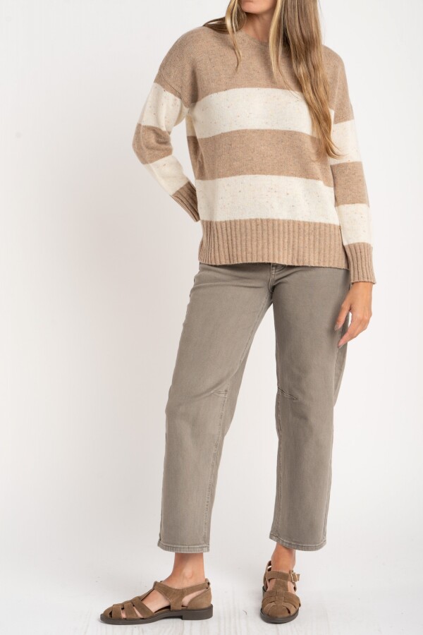 Sweater Lana Rayado Chocolate