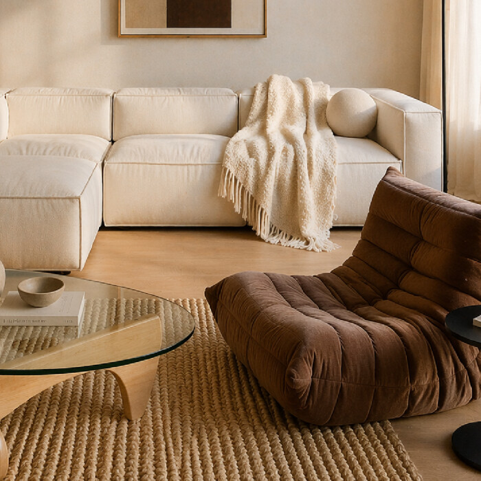 Sofá Togo Individual Pana Brown